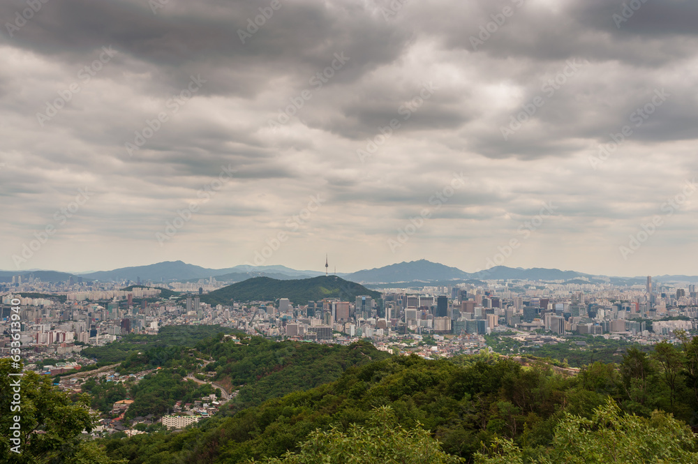 서울 북악산 전망대 풍경