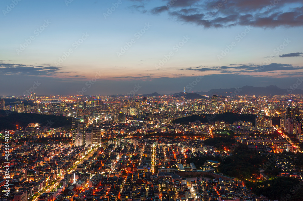서울 구룡산 전망대 야경