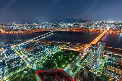 서울 한강 여의도 야경