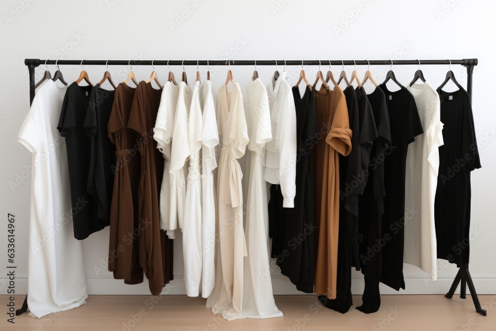 a minimalist wardrobe with folded monochromatic clothing a minimalist wardrobe with folded monochromatic clothing