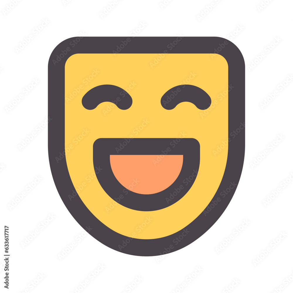comedy flat line icon comedy flat line icon