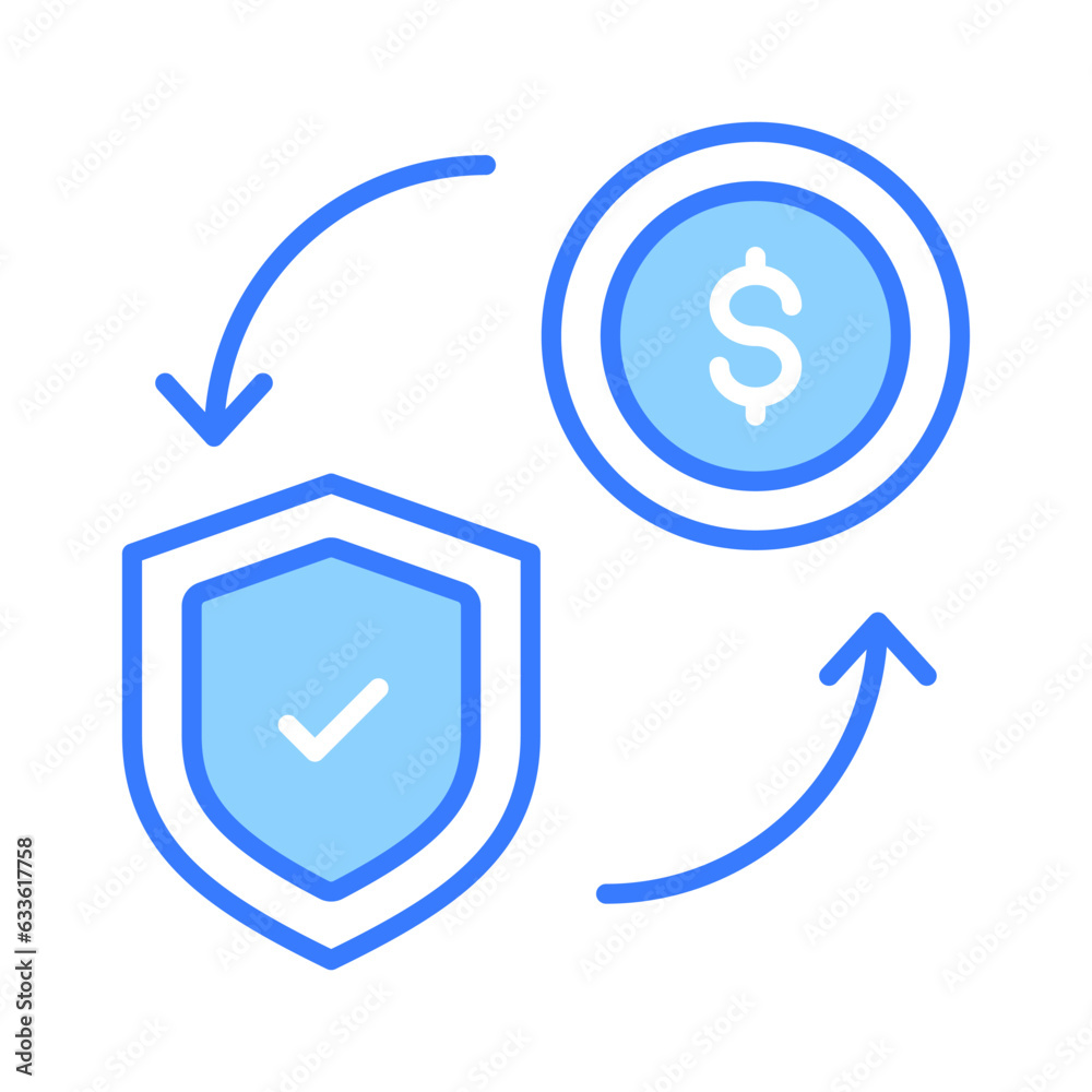Get this visually appealing vector of financial security, ready to use icon of secure investment Get this visually appealing vector of financial security, ready to use icon of secure investment