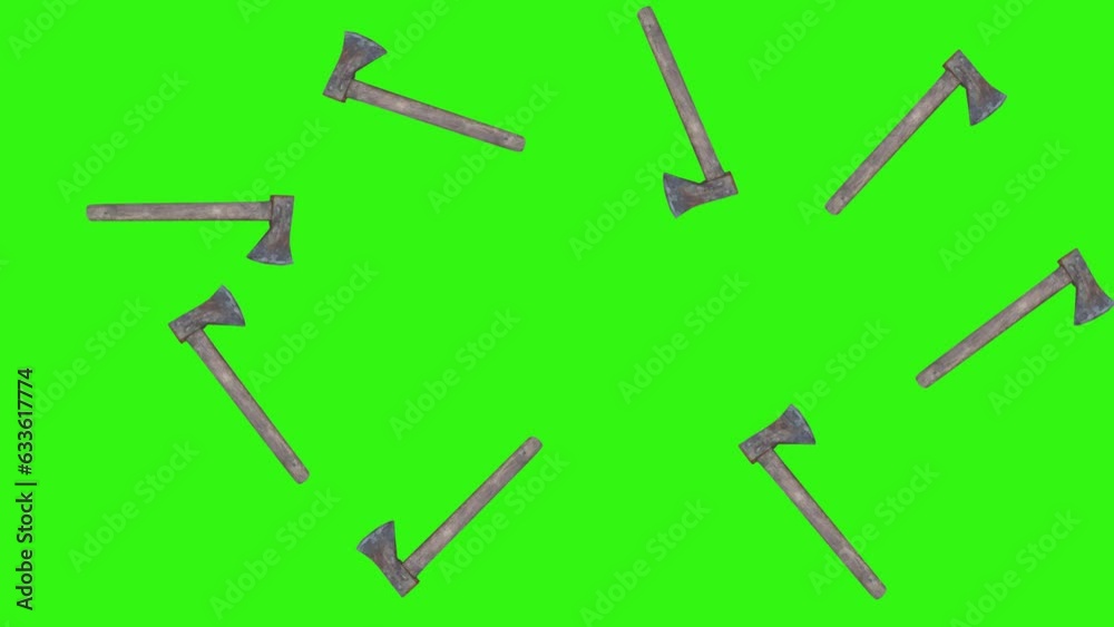 ax hatchet tools animation on green screen, graphic source, chroma key ax hatchet tools animation on green screen, graphic source, chroma key
