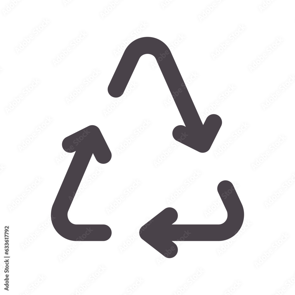 recycle flat line icon recycle flat line icon