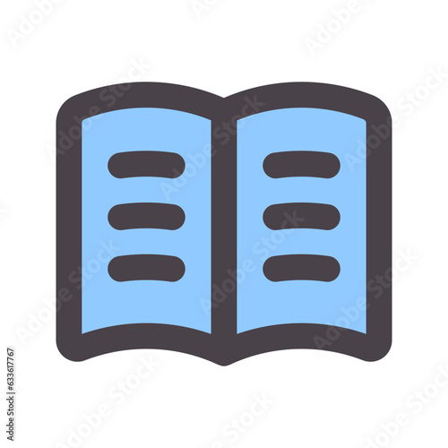 literature flat line icon