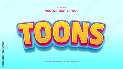 toons editable 3d text effect
