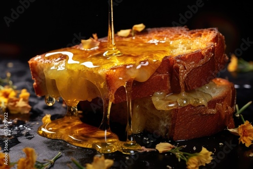 close-up of toast with melted butter
