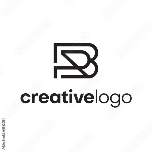 BR Letter logo design Template