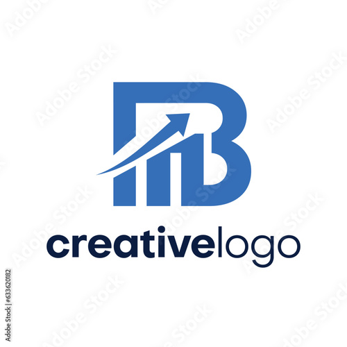 B and graph logo design template