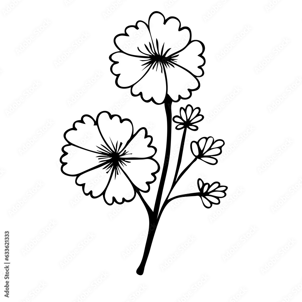 Line Art Floral Leaves Flower Vector Illustration
Line Art Floral Leaves Flower Vector Illustration