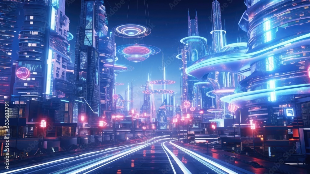Abstract futuristic city