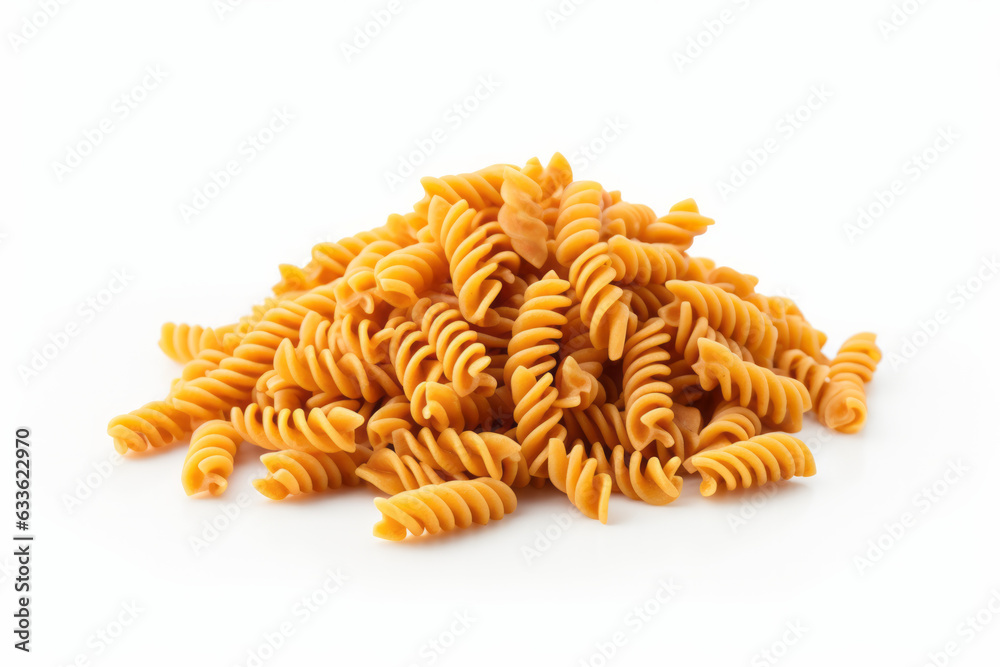 Delicious Rotini Pasta on a Clean White Background Delicious Rotini Pasta on a Clean White Background