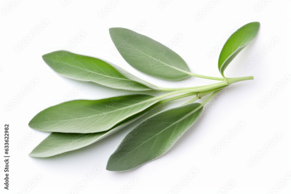 Sage Leaf Isolated on White Background Sage Leaf Isolated on White Background