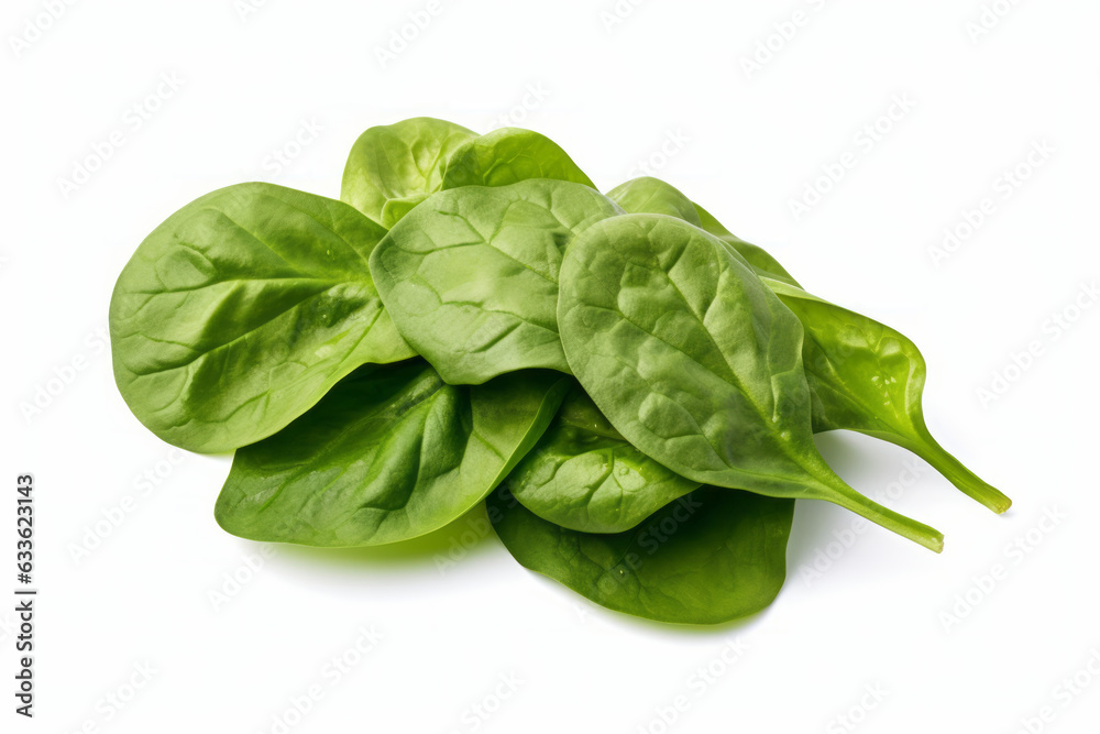 Fresh Spinach Leaf on White Background Fresh Spinach Leaf on White Background