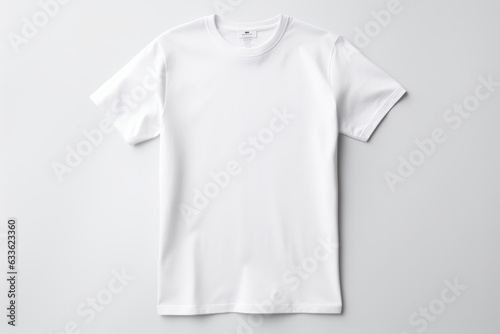 Minimalist White T-Shirt Mockup on Isolated Background