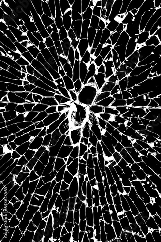 Broken glass frame, the cracks texture background, vector illustration.