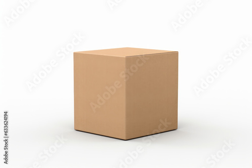 Minimalist Packaging Box Mockup on White Background