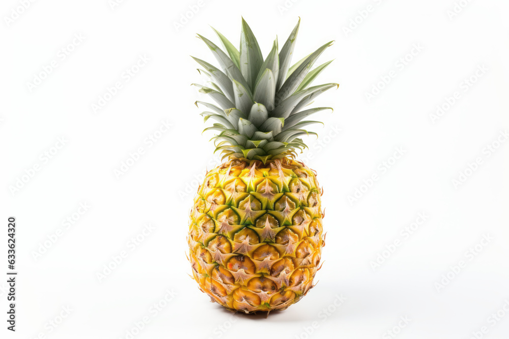 Vibrant Pineapple on a Clean White Background