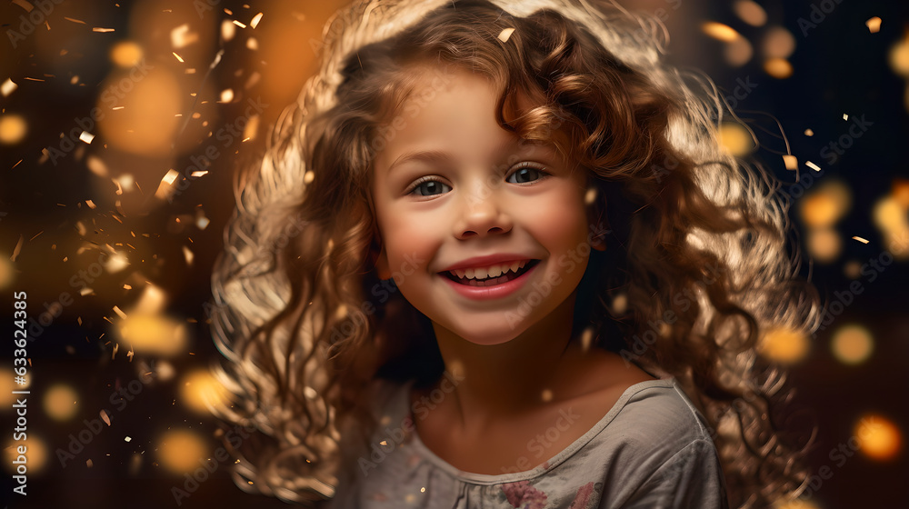 Portrait of joyful children smiling expresses good emotion at birthday party. Birthday party for kids Portrait of joyful children smiling expresses good emotion at birthday party. Birthday party for kids