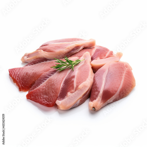 Exquisite Pheasant Meat on a Pristine White Background