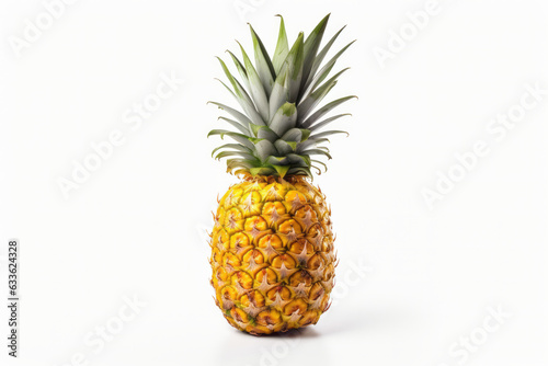 Vibrant Pineapple on White Background
