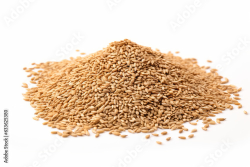 Flaxseeds on White Background