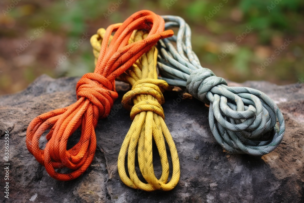 tied knots on a rope for outdoor survival skills