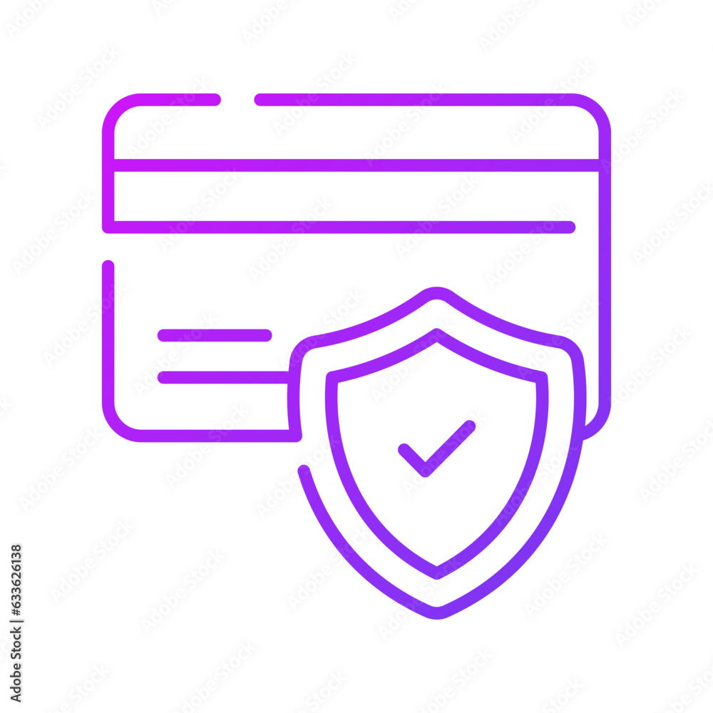 atm Card with protection shield, secure payment concept icon, credit card security vector atm Card with protection shield, secure payment concept icon, credit card security vector