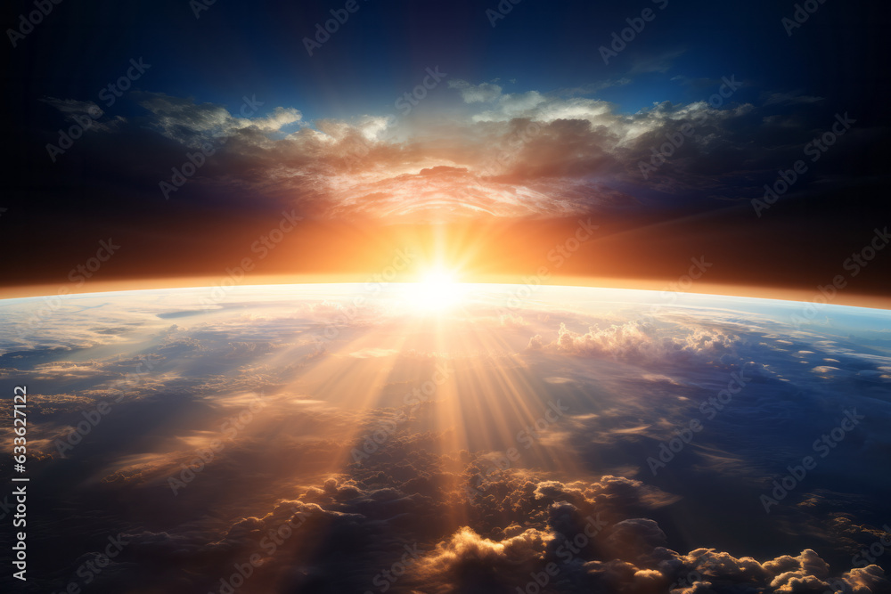 Radiant Sunrise from Earth's Orbit