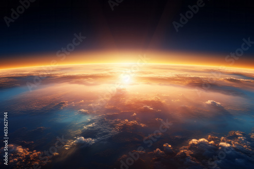 Radiant Dawn: Mesmerizing Sunrise from Earth's Orbit