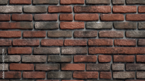 old brick wall close-up. Generative Ai.