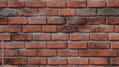 red brick wall. Generative Ai.