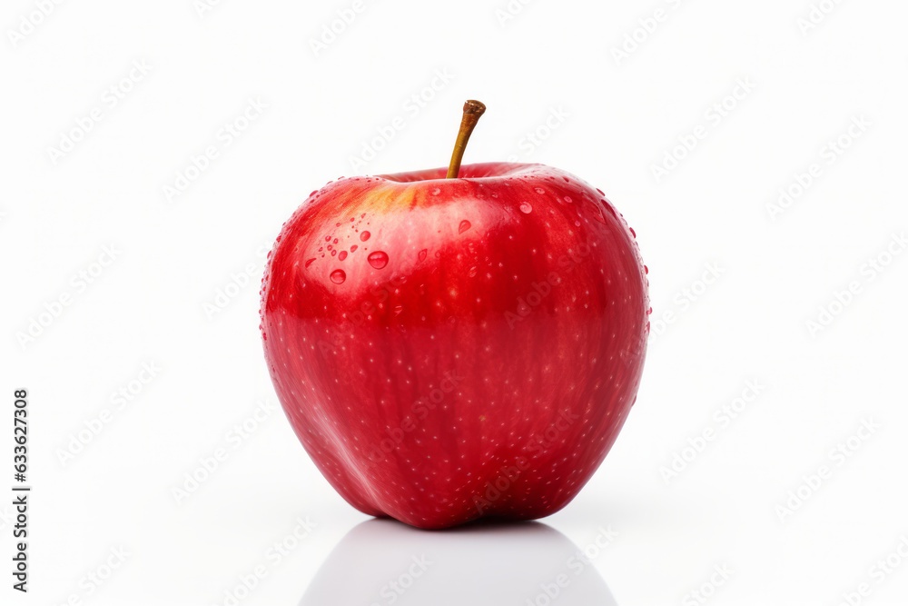 Minimalistic and Modern Isolated Shot of Appleon on a White Background Minimalistic and Modern Isolated Shot of Appleon on a White Background