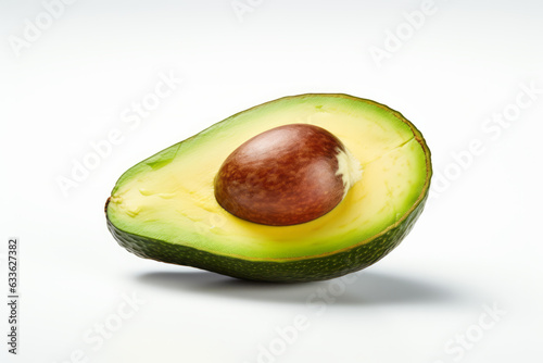 Fresh and Vibrant Avocado on a Clean White Background