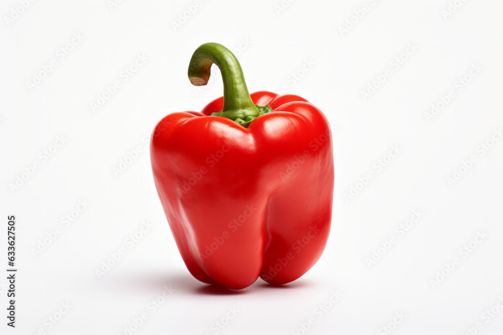 Vibrant Bell Pepper on a Clean White Background Vibrant Bell Pepper on a Clean White Background