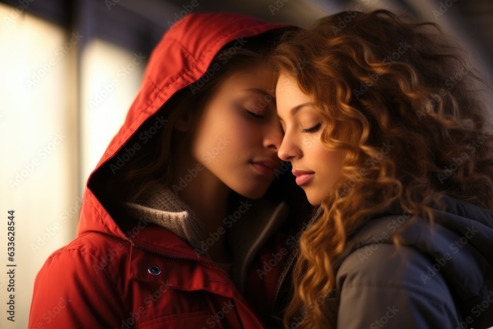 LGBT - Two girls caress and caress each other tenderly - Stock photography concepts LGBT - Two girls caress and caress each other tenderly - Stock photography concepts