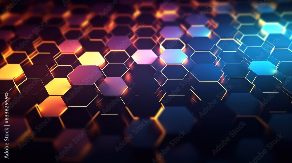 glowing hexagon pattern abstract background glowing hexagon pattern abstract background