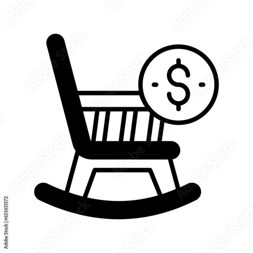 Unique icon of retirement planning, well designed vector of retirement funds