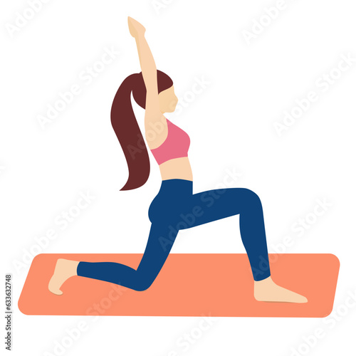 woman doing yoga exercise