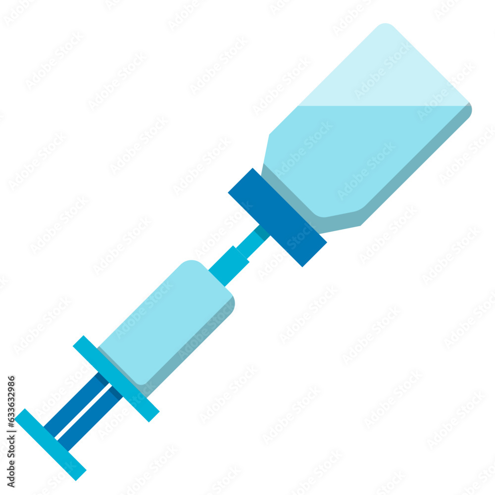 Syringe flat icon on white background Syringe flat icon on white background