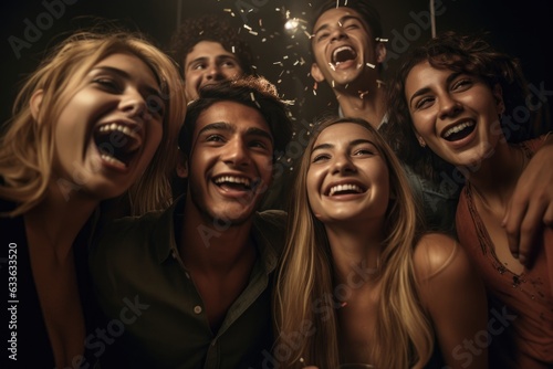 portrait of a group of people enjoying themselves at a party