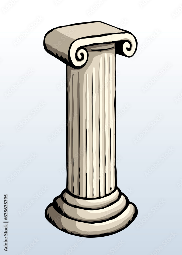 Vector drawing of big pillar Vector drawing of big pillar