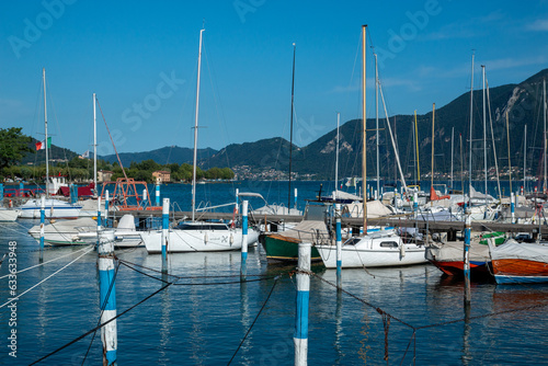 lake iseo villages on the shores of lake lovere iseo and monte isola photo