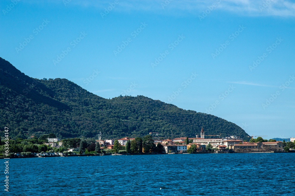 lake iseo villages on the shores of lake lovere iseo and monte isola