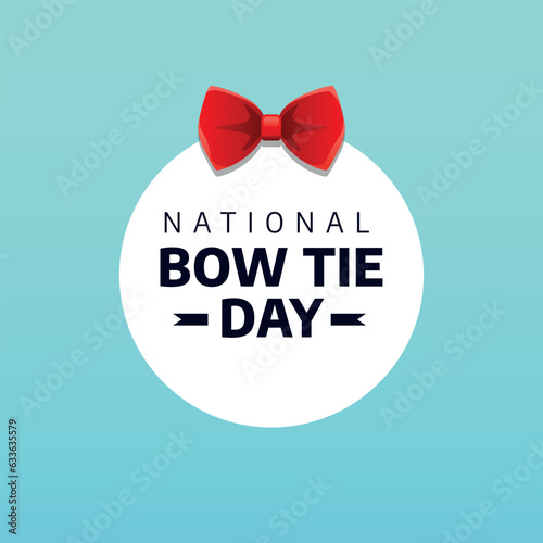 vector graphic of National Bow Tie Day good for National Bow Tie Day celebration. flat design. flyer design.flat illustration.