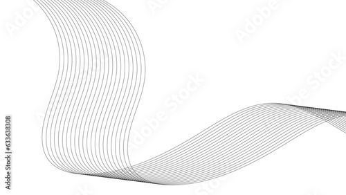 Modern abstract glowing wave background. Abstract colorful blue, black wave lines and technology background. Blue-violet abstract lines. Sound waves on a white background for your design.	