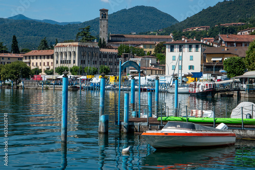 lake iseo villages on the shores of lake lovere iseo and monte isola photo