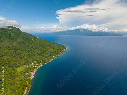 Tropical Island with blue sea. Blue sky and clouds. Camiguin, Philippines. © MARYGRACE