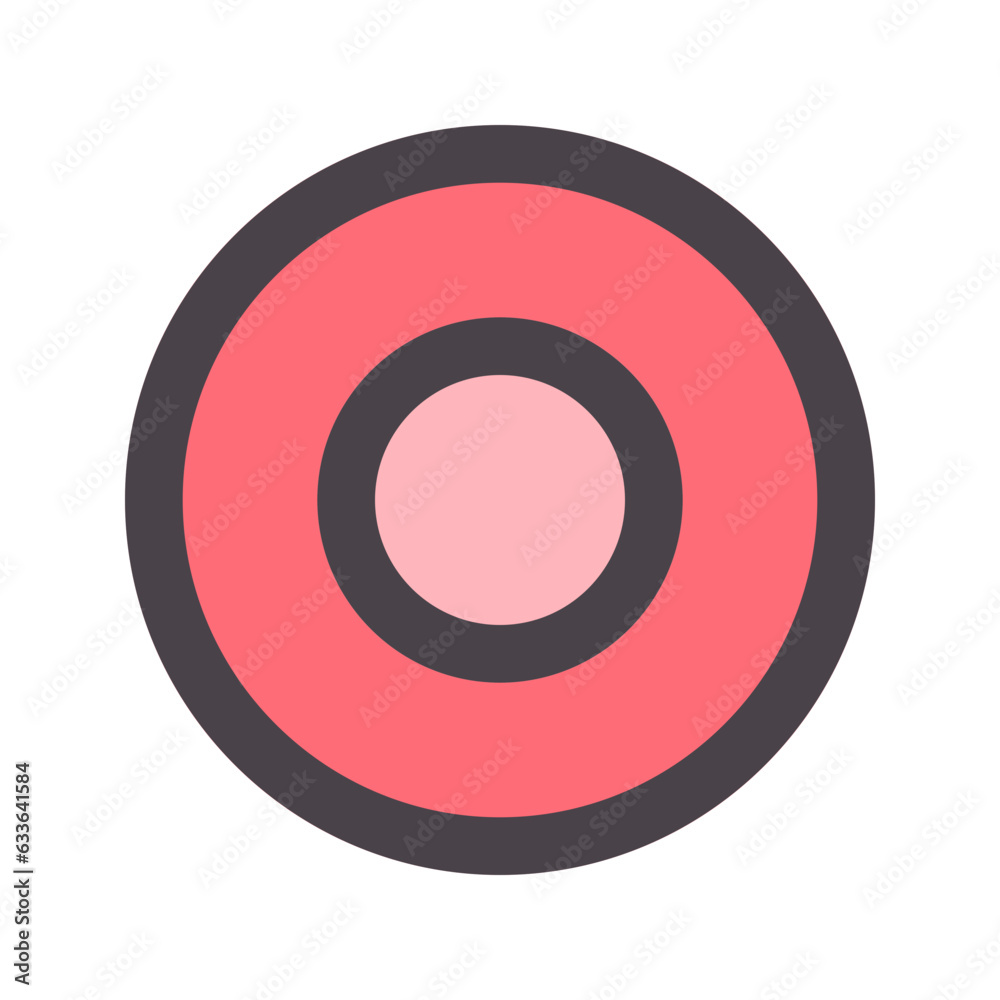 record flat line icon record flat line icon