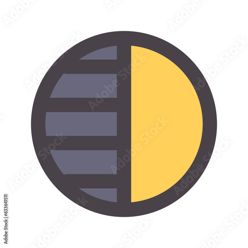 contrast flat line icon